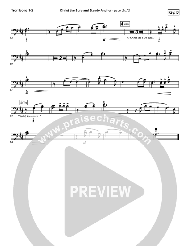 Christ The Sure And Steady Anchor Trombone 1/2 (Matt Boswell)