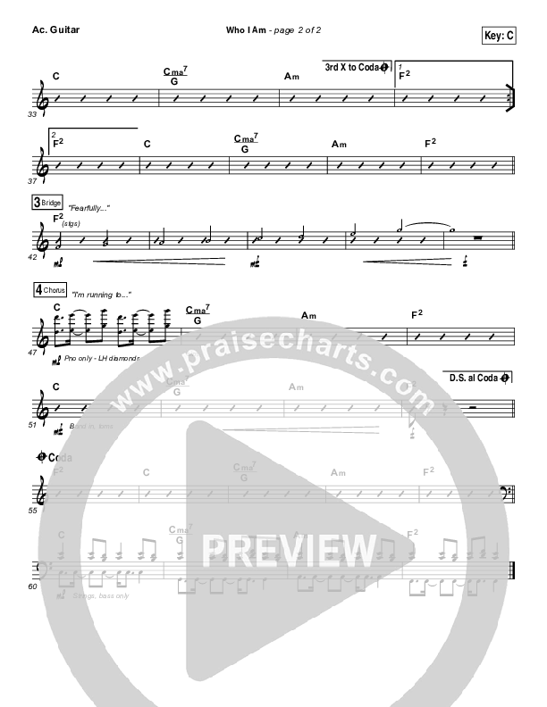 Who I Am Acoustic Guitar (Blanca)