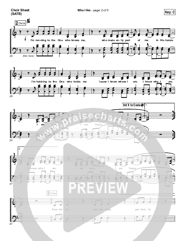 Who I Am Choir Sheet (SATB) (Blanca)