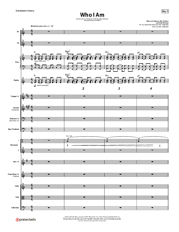 Who I Am Conductor's Score (Blanca)