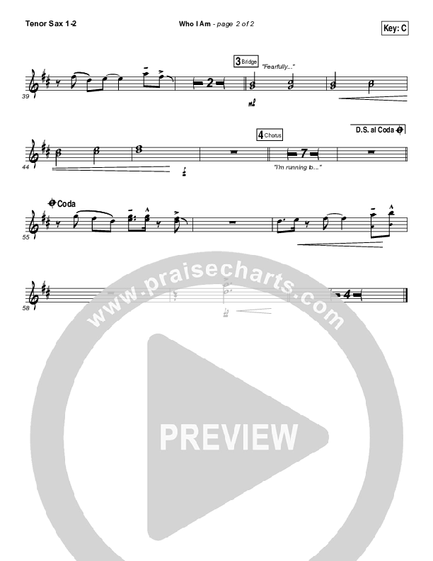 Who I Am Tenor Sax 1/2 (Blanca)