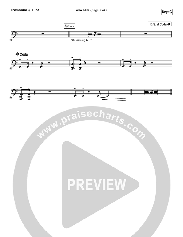 Who I Am Trombone 3/Tuba (Blanca)