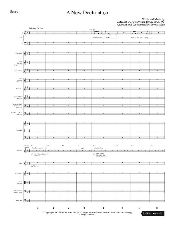 A New Declaration Conductor's Score (Dennis And Nan Allen)