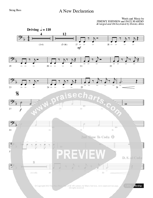 A New Declaration Double Bass (Dennis And Nan Allen)