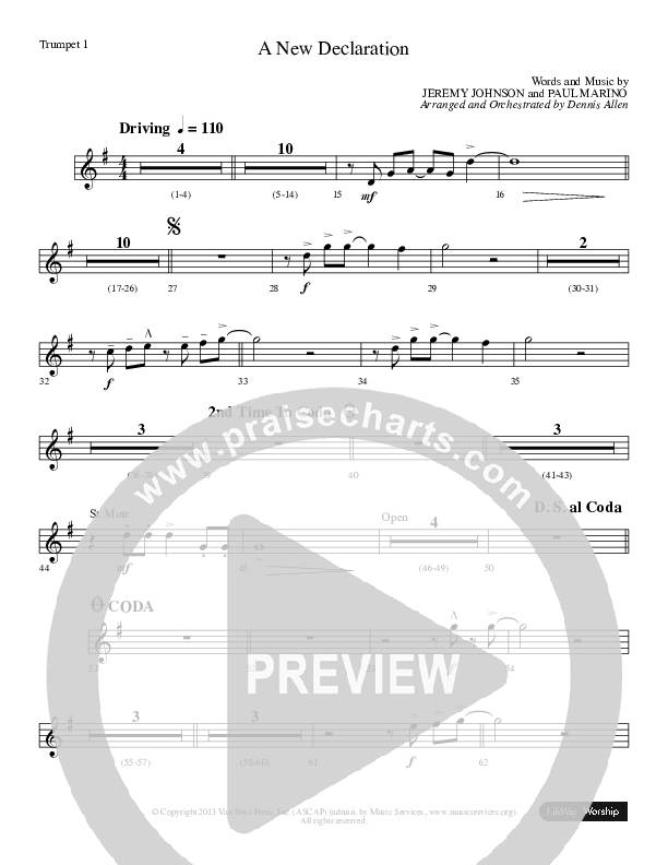 A New Declaration Trumpet 1 (Dennis And Nan Allen)