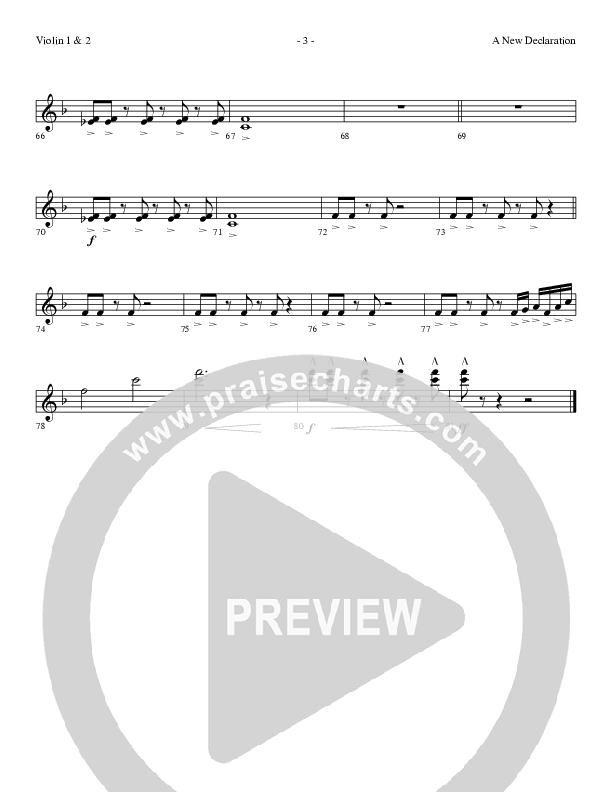 A New Declaration Violin 1/2 (Dennis And Nan Allen)