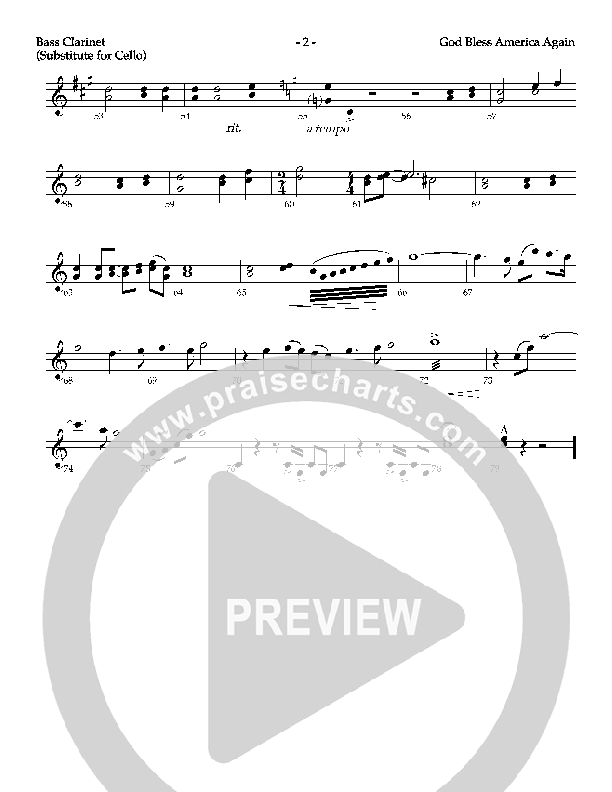 God Bless America Again Clarinet (Mike Harland)