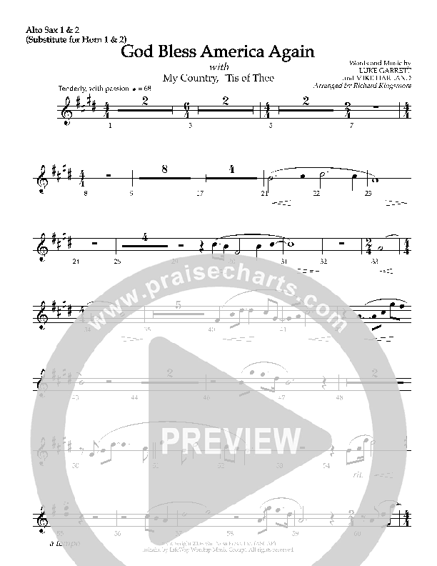 God Bless America Again Clarinet (Mike Harland)