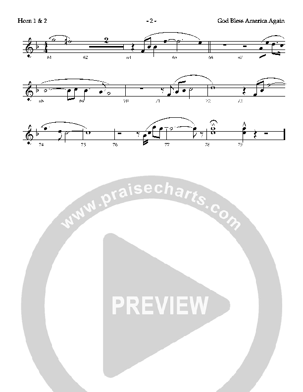 God Bless America Again French Horn 1/2 (Mike Harland)