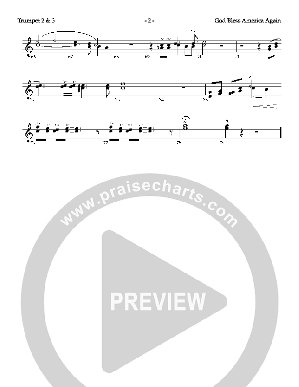 God Bless America Again Trumpet 2/3 (Mike Harland)