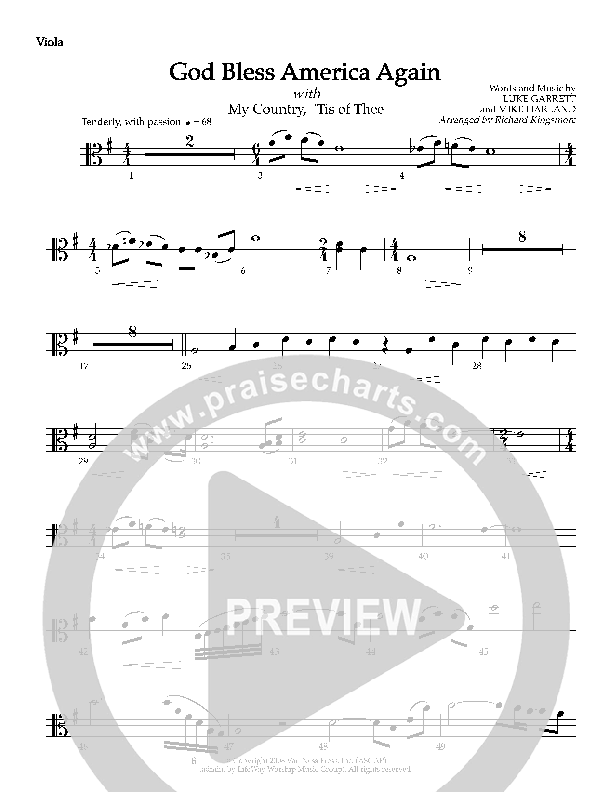 God Bless America Again Viola (Mike Harland)