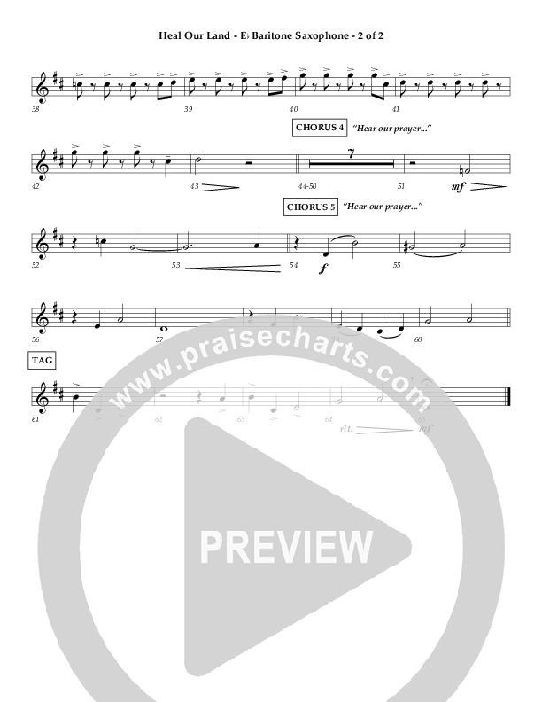 Heal Our Land Bari Sax (Wayne Watson)