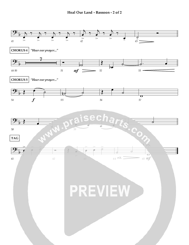 Heal Our Land Bassoon (Wayne Watson)