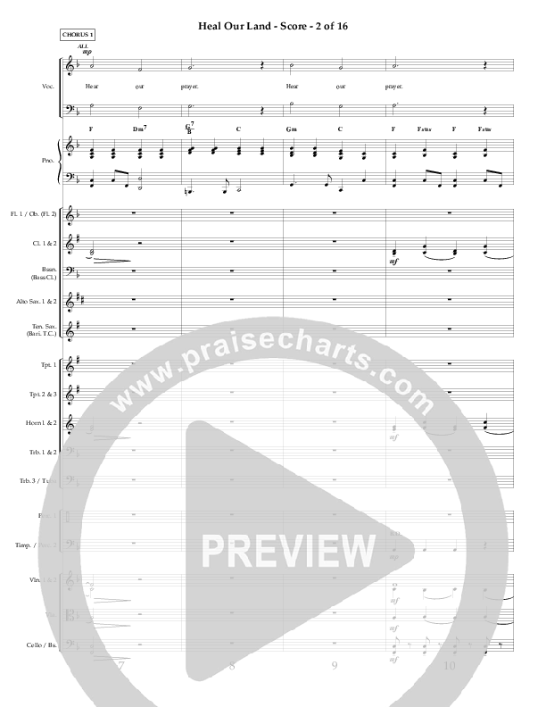 Heal Our Land Conductor's Score (Wayne Watson)