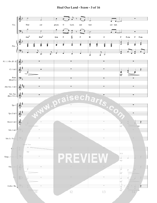 Heal Our Land Conductor's Score (Wayne Watson)