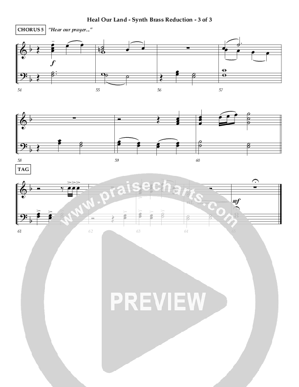 Heal Our Land Synth Brass (Wayne Watson)