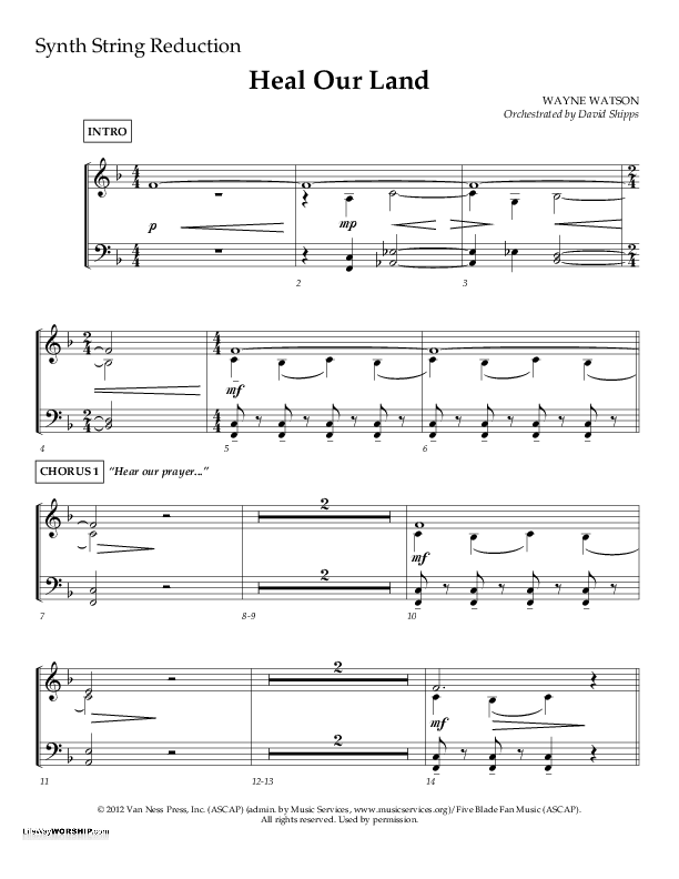 Heal Our Land Synth Strings (Wayne Watson)