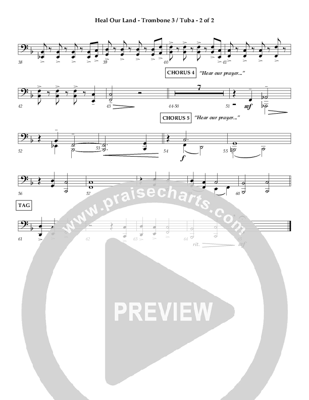 Heal Our Land Trombone 3/Tuba (Wayne Watson)