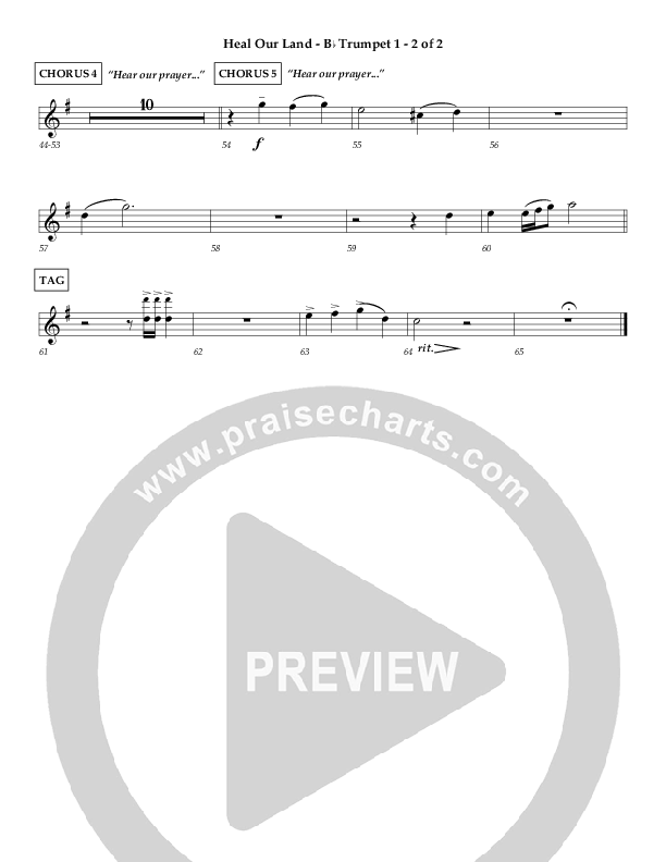 Heal Our Land Trumpet 1 (Wayne Watson)