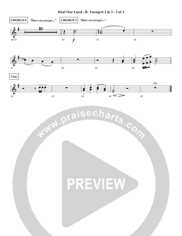 Heal Our Land Trumpet 2/3 (Wayne Watson)