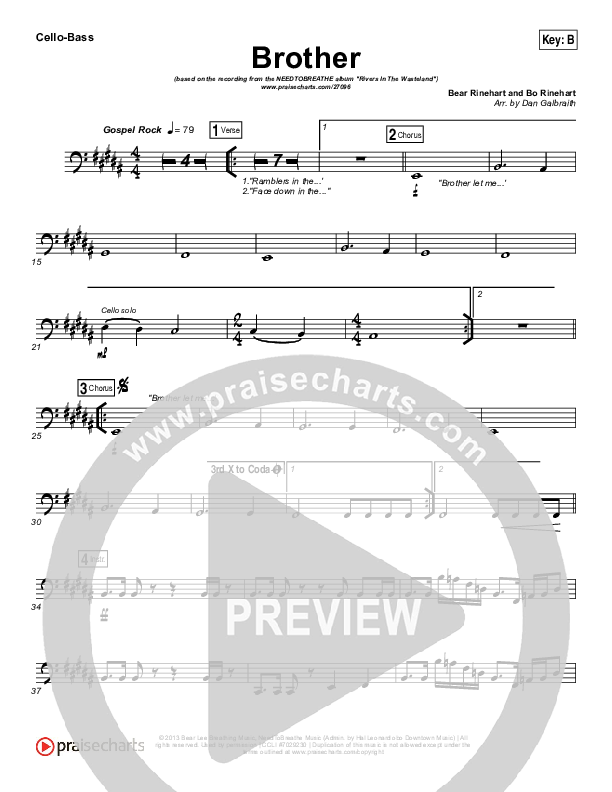 Brother Cello/Bass (Needtobreathe)