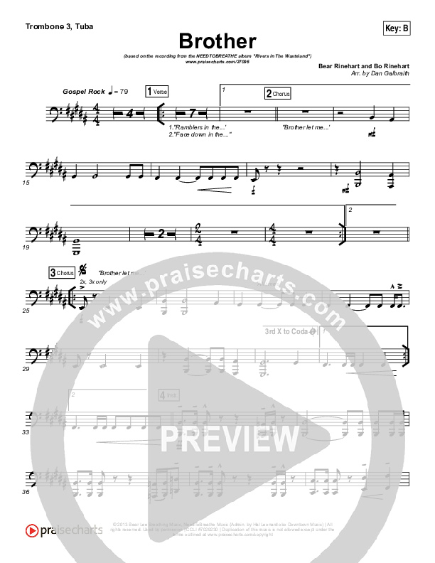 Brother Trombone 3/Tuba (Needtobreathe)