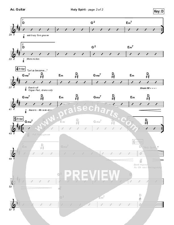 Holy Spirit  Acoustic Guitar (Francesca Battistelli)