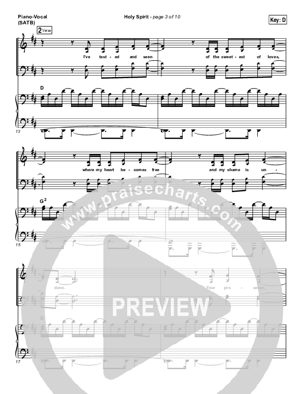 Holy Spirit  Piano/Vocal Pack (Francesca Battistelli)