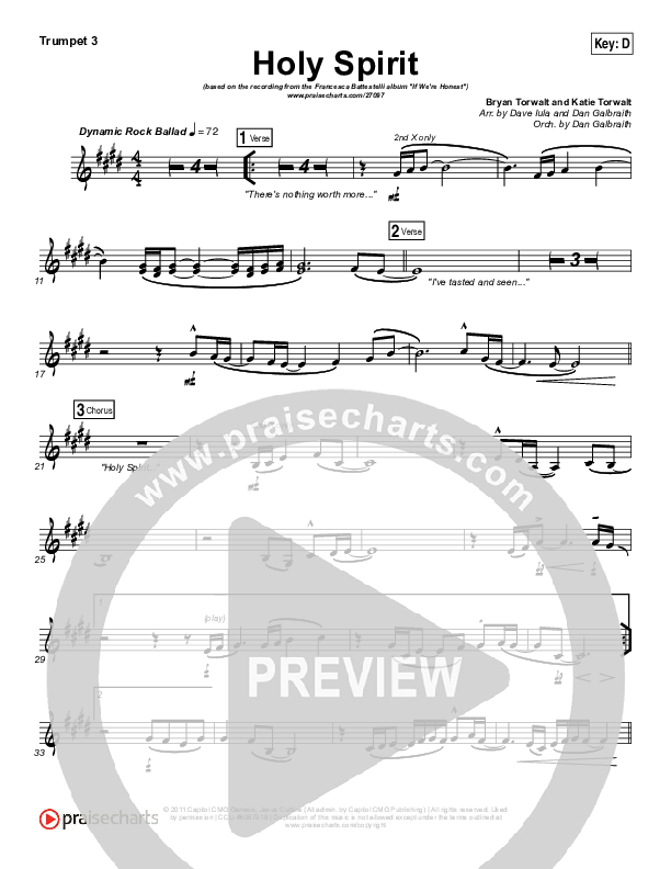 Holy Spirit  Trumpet 3 (Francesca Battistelli)