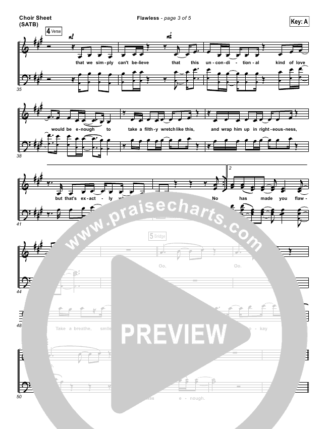 Flawless Sheet Music PDF (MercyMe) PraiseCharts