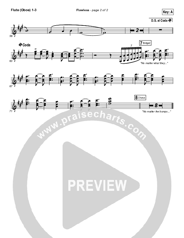 Flawless Flute/Oboe 1/2/3 (MercyMe)