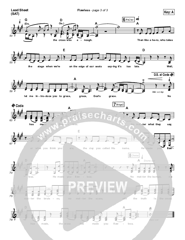 Flawless Lead Sheet (SAT) (MercyMe)