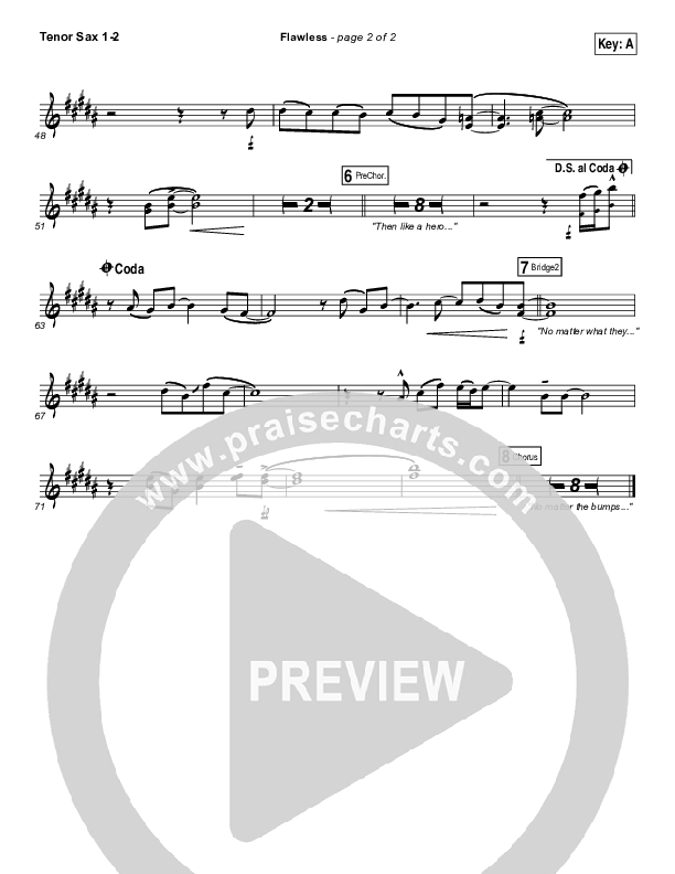 Flawless Tenor Sax 1/2 (MercyMe)