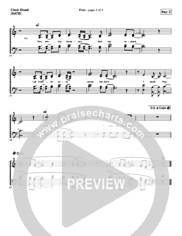 First Choir Sheet (SATB) (Lauren Daigle)