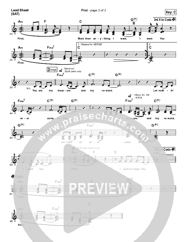 First Lead Sheet (SAT) (Lauren Daigle)