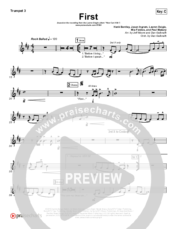 First Trumpet 3 (Lauren Daigle)