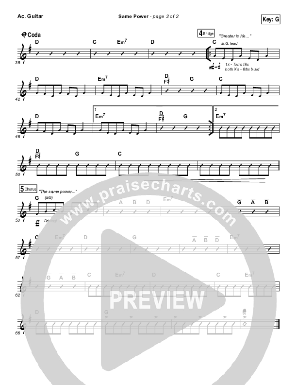 Same Power Acoustic Guitar (Jeremy Camp)