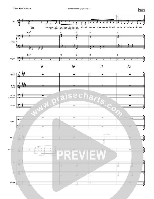 Same Power Conductor's Score (Jeremy Camp)