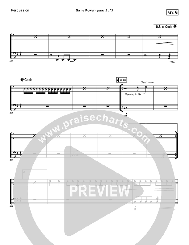 Same Power Percussion (Jeremy Camp)