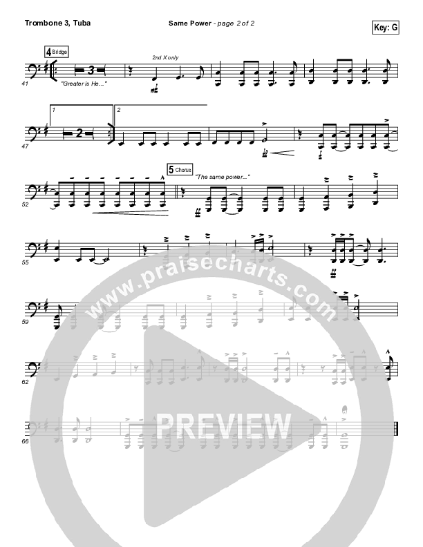 Same Power Trombone 3/Tuba (Jeremy Camp)