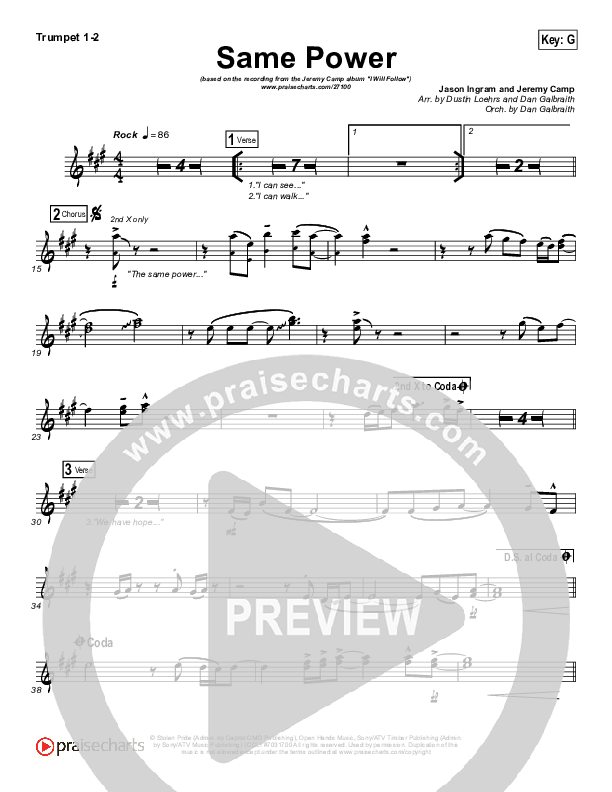 Same Power Trumpet 1,2 (Jeremy Camp)