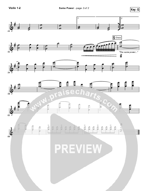 Same Power Violin 1/2 (Jeremy Camp)