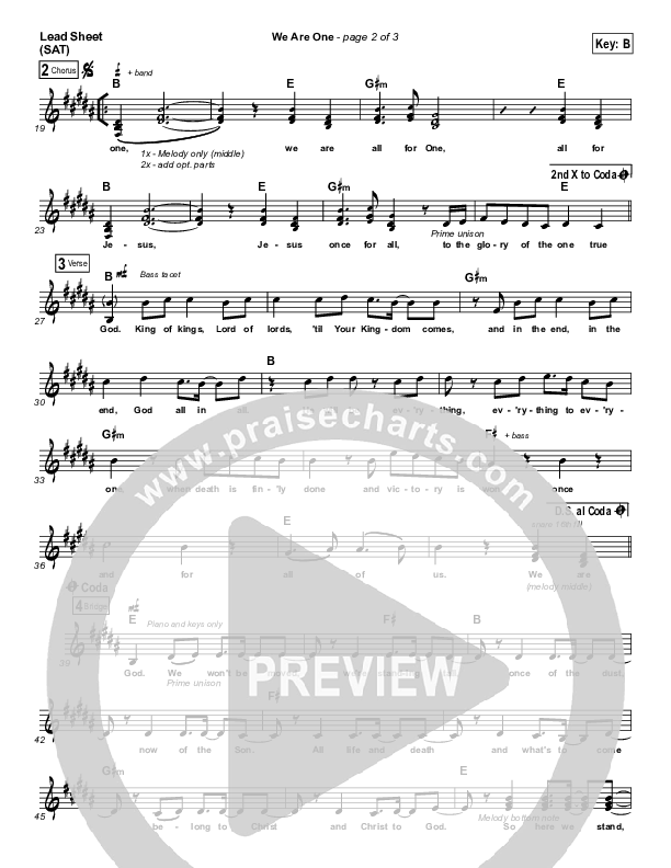 We Are One Lead (SAT) (City Harmonic)