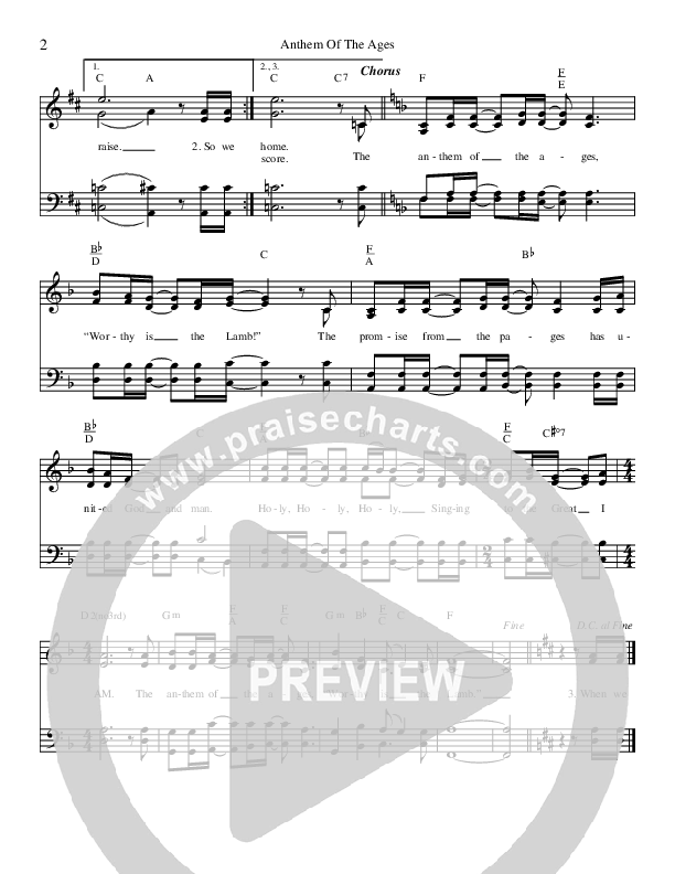 Anthem of the Ages Lead & Piano (Brian Free & Assurance)