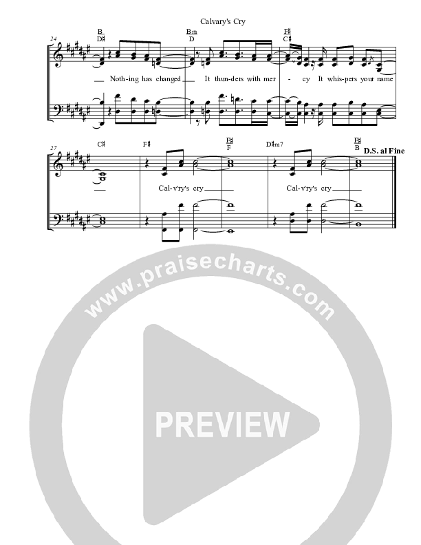 Calvary's Cry Lead & Piano (Brian Free & Assurance)