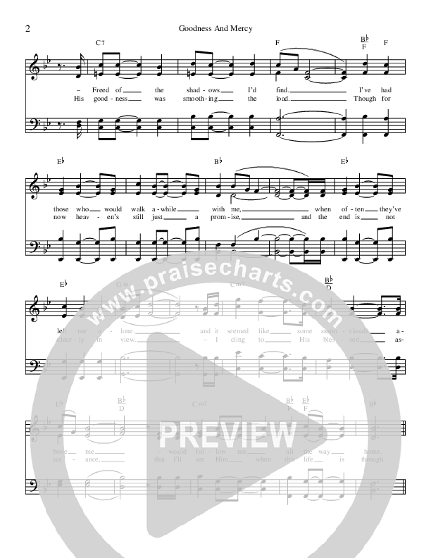 Goodness And Mercy Lead & Piano (Brian Free & Assurance)