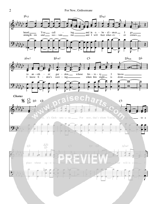 For Now Gethsamane Lead & Piano (Brian Free & Assurance)