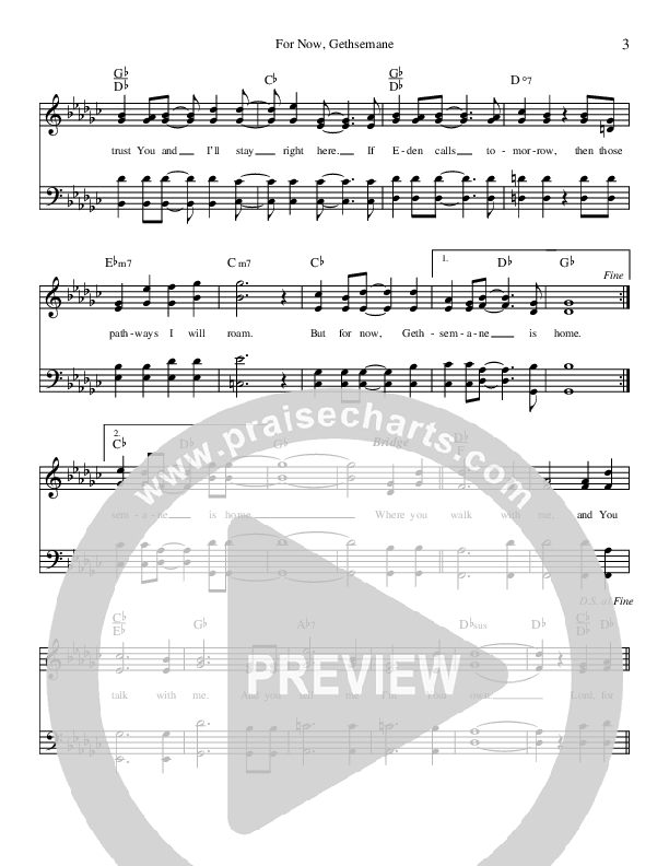 For Now Gethsamane Lead & Piano (Brian Free & Assurance)