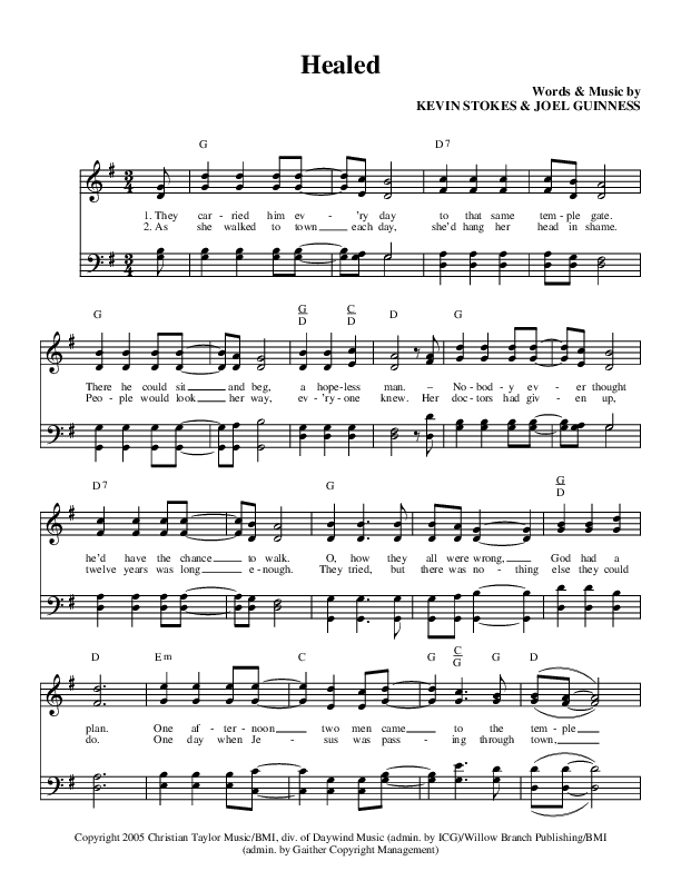 Healed Lead & Piano (Brian Free & Assurance)