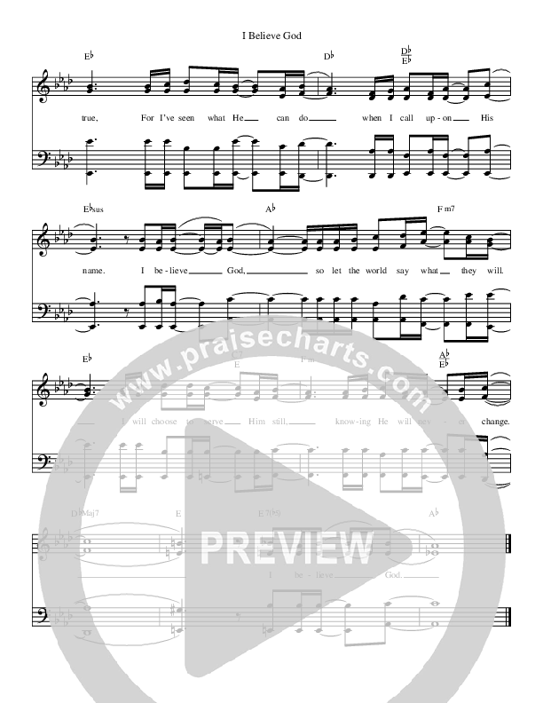 I Believe God Lead & Piano (Brian Free & Assurance)